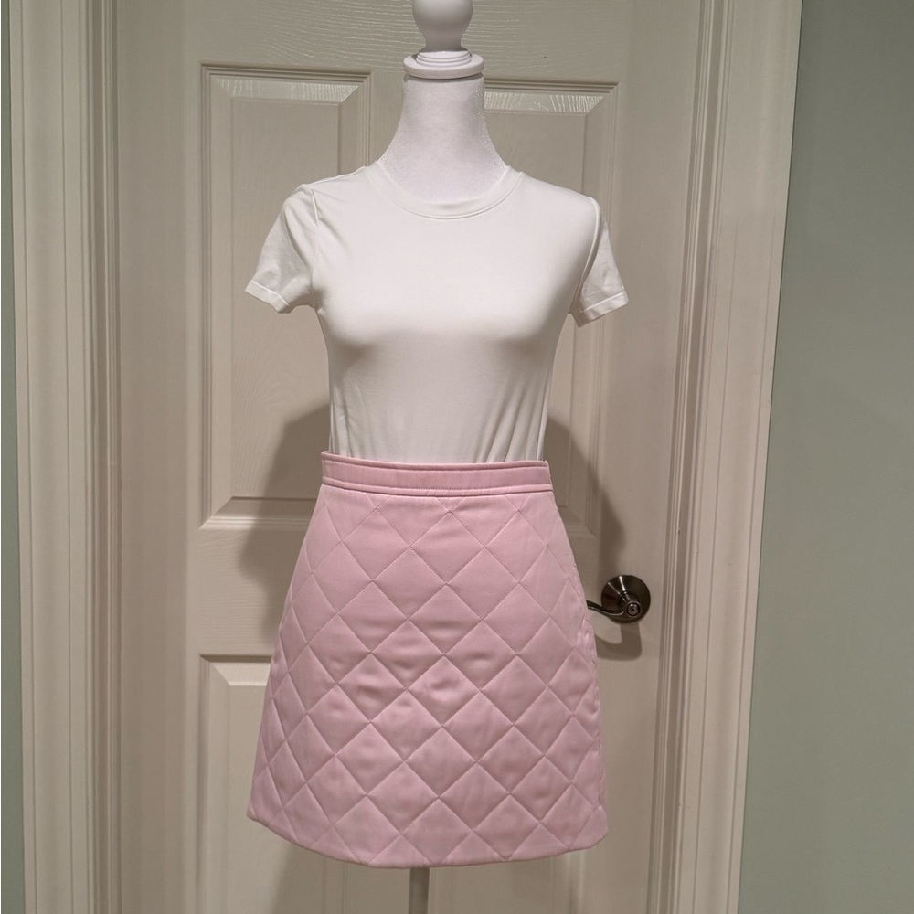 Burberry Pink Quilted Skirt NWT